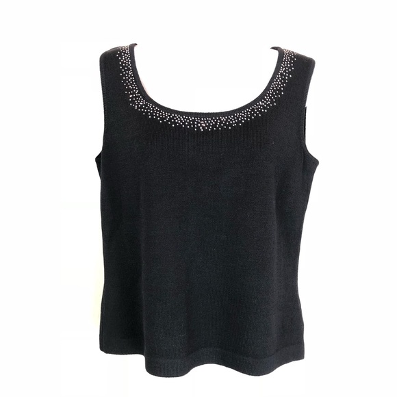 St. John Tops - St. John S Top Black Santana Knit Crystals A